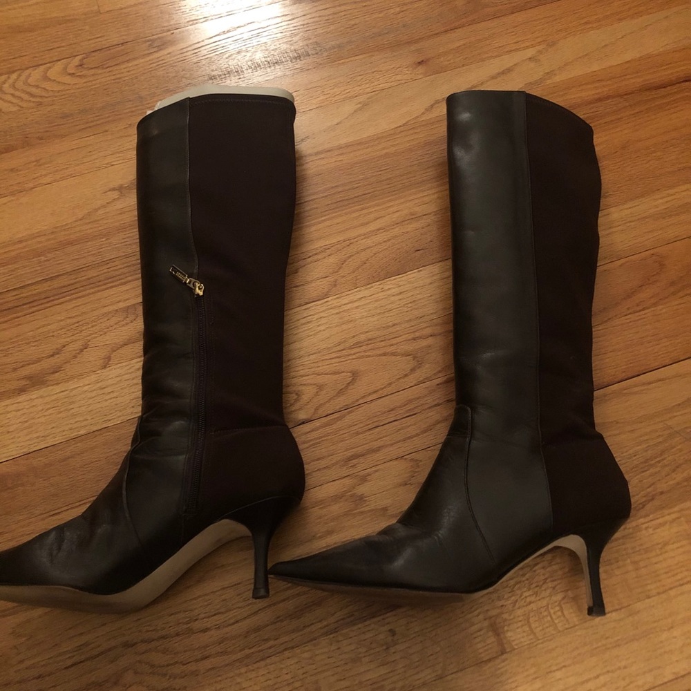 ivanka trump brown heeled boots size 10